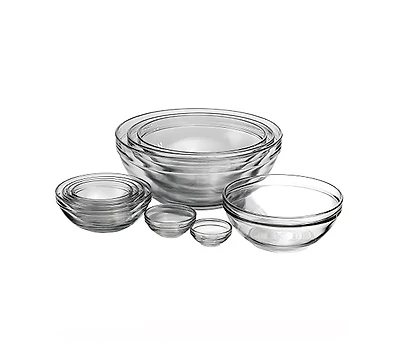 Anchor Hocking Glass 10-Piece Mixing Bowl Set