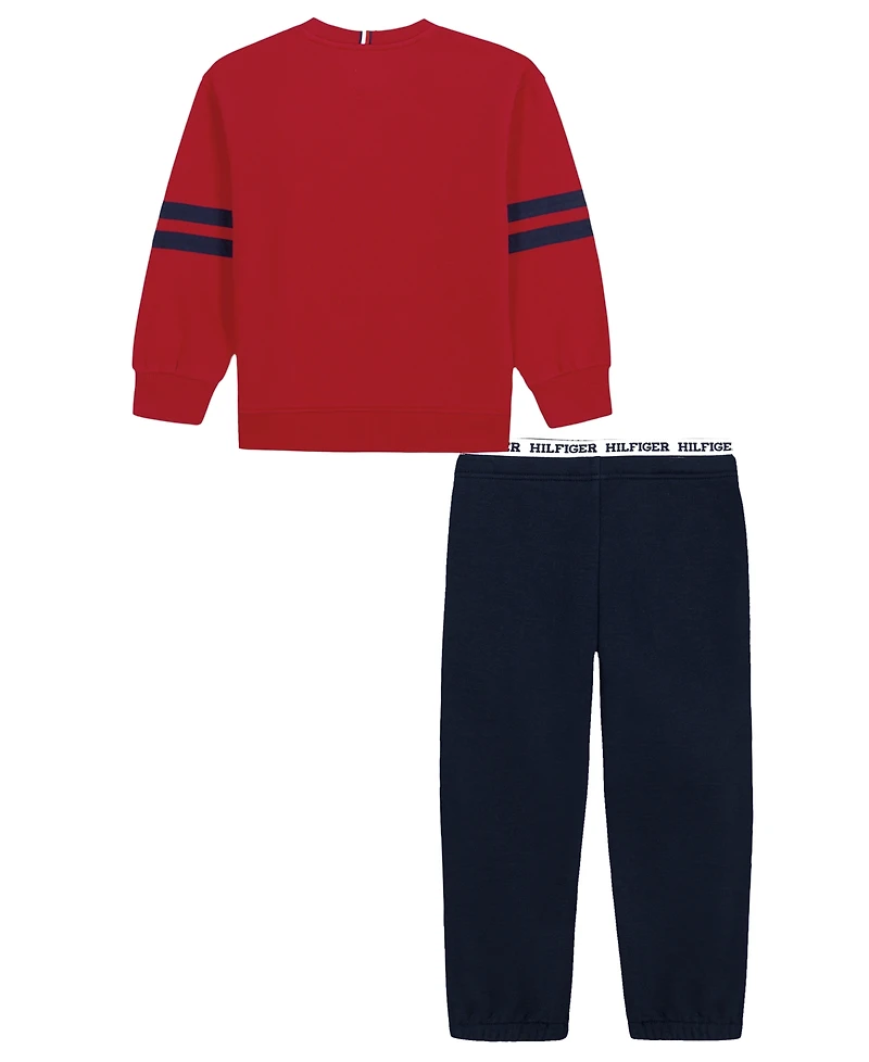 Tommy Hilfiger Toddler Boys' 2T-5T Sweatshirt and Joggers, 2-Piece Set