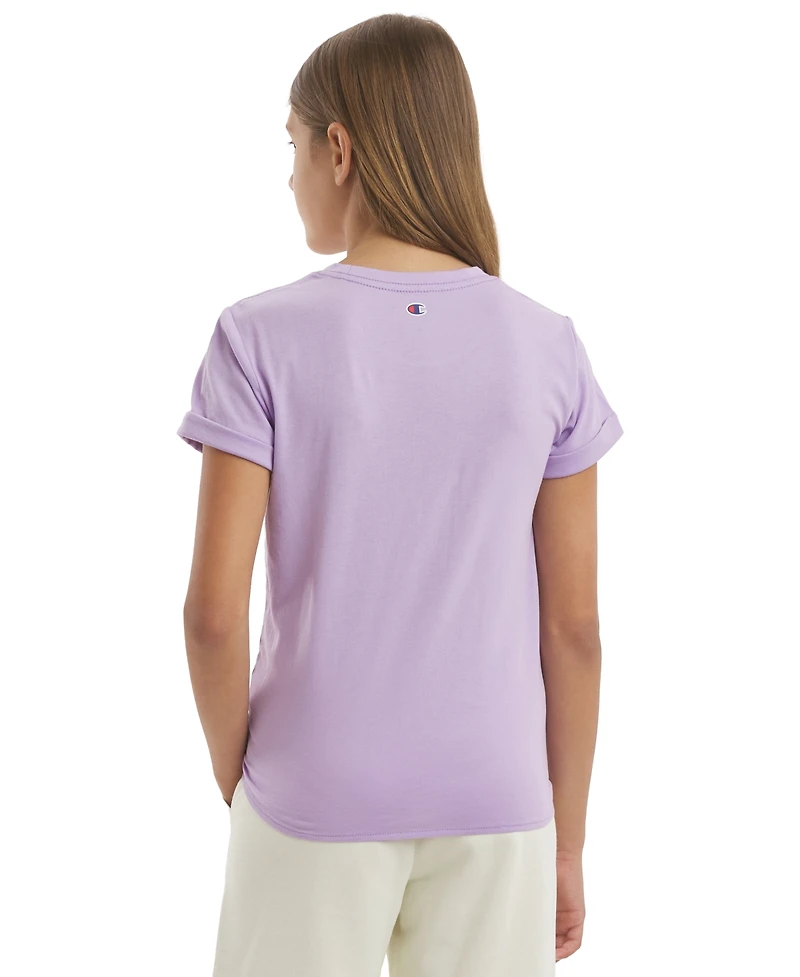 Champion Girls' 7-16 Tie Front Graphic Short-Sleeve T-Shirt