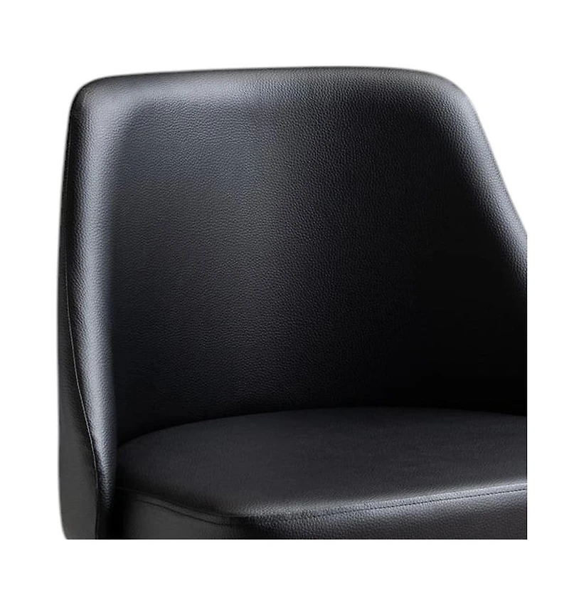 HomeRoots Faux Leather Adjustable Height Swivel Rolling Office Chair