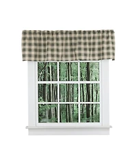 Ellis Curtain Polyester and Cotton Country Check Tailored With 1.5 inch Rod Pocket Window Valance