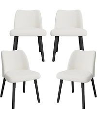 gaomon Dining Chairs Set of 4, Mid Century Upholstered Dining Room Chairs with Velvet Seat and Metal Legs, Modern Side Chairs for Kitchen Dining Table