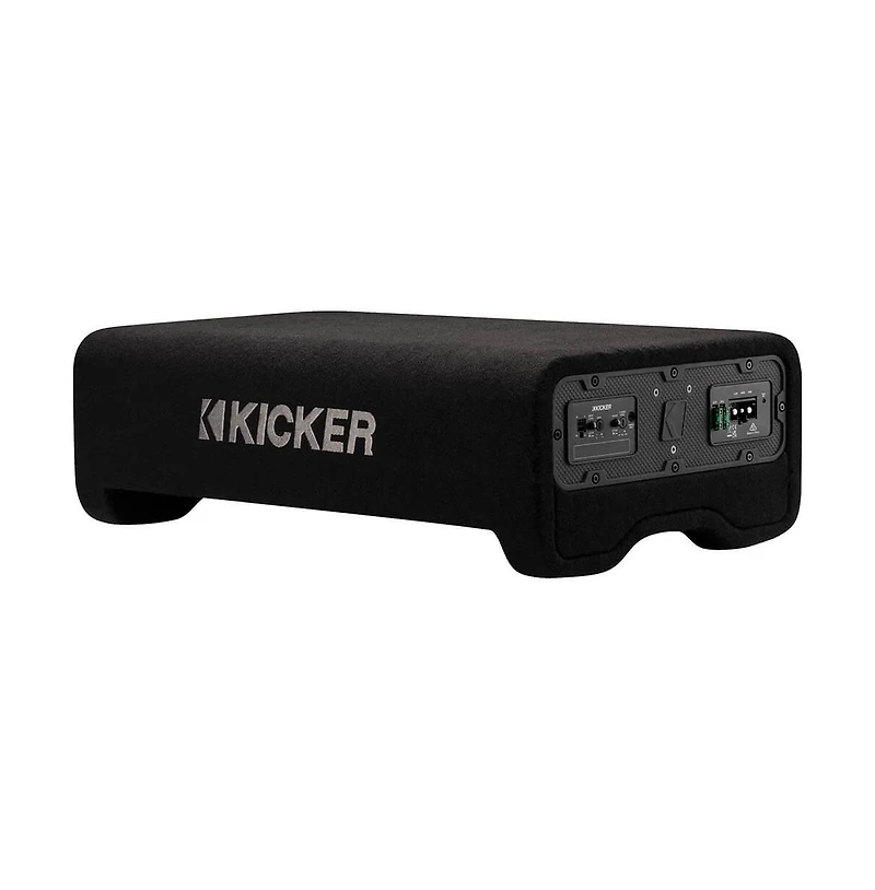 Kicker 10" Powered Down-Firing Subwoofer Enclosure Built-In Amplifier Bass System - 53PL7TDF10