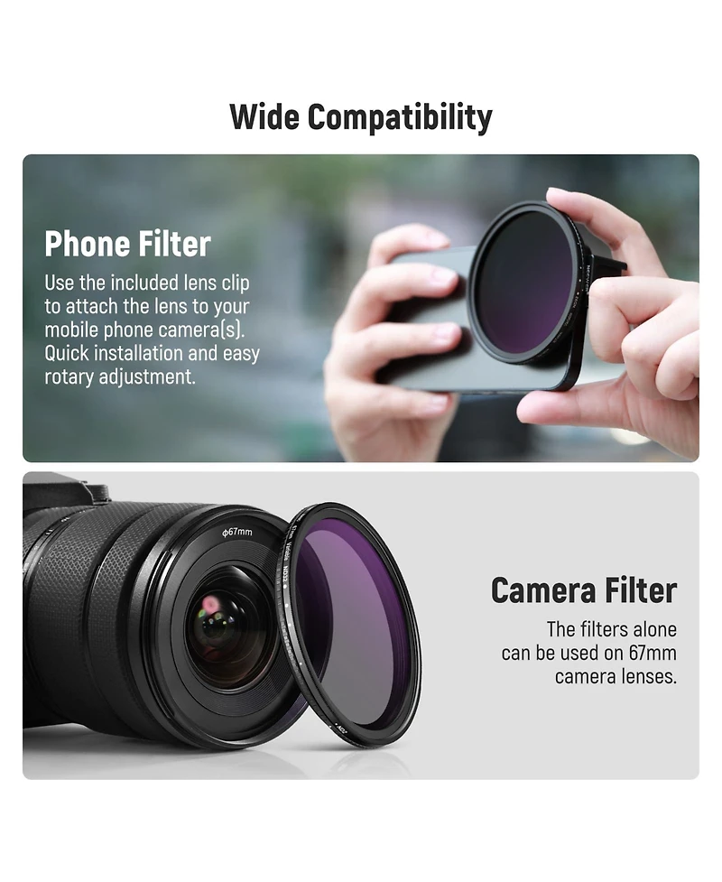 Neewer ND2-32 Camera Lens Accessory with ND2-32 for select iPhone and Android mobile devices