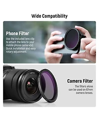 Neewer ND2-32 Camera Lens Accessory with ND2-32 for select iPhone and Android mobile devices