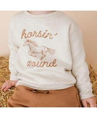 Sweet Wink Toddler Boys (2T-4T) Horsin Around Western Sweatshirt