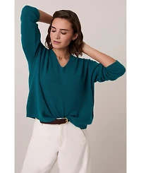 Celtic & Co. Women's Ribbed V-Neck Jumper