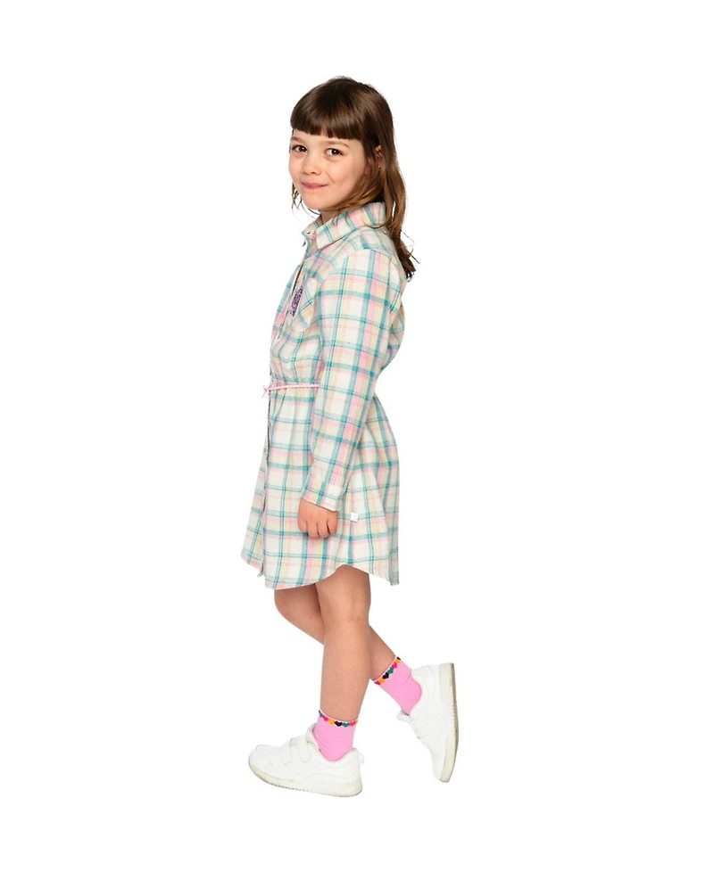 Deux par Deux Big Girls Shirt Dress with Belt