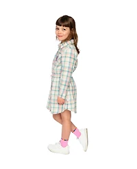 Deux par Deux Big Girls Shirt Dress with Belt