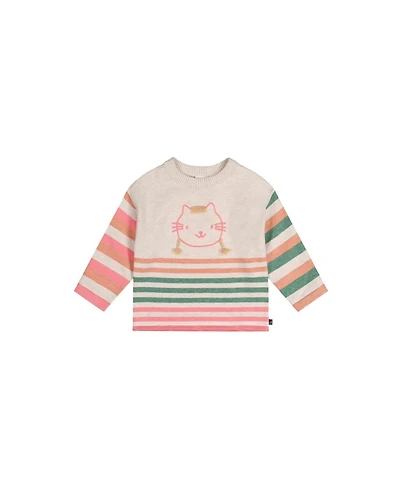 Deux par Toddler Girl (2T - 5T) Knitted Stripe Sweater