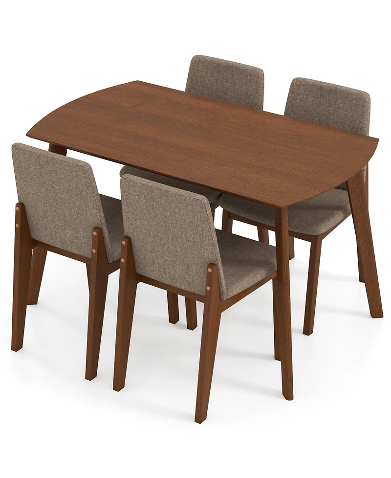 Slickblue 5-Piece Dining Set with Kitchen Table and Upholstered Chairs