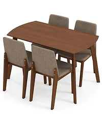 Slickblue 5-Piece Dining Set with Kitchen Table and Upholstered Chairs
