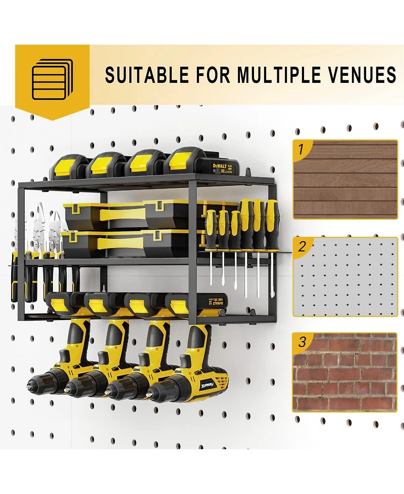 Xdovet Power Tool Organizer Drill Holder Wall Mounted Rack