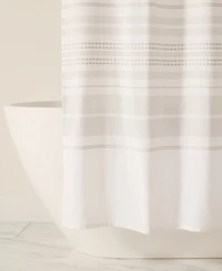 ienjoy Home Cotton Blend Striped Shower Curtains, 72" x