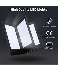 Yescom WeChef Set of 2 Led Back Lit Light Menu Holder Cover 2/4 View Fits 8"x11" Paper