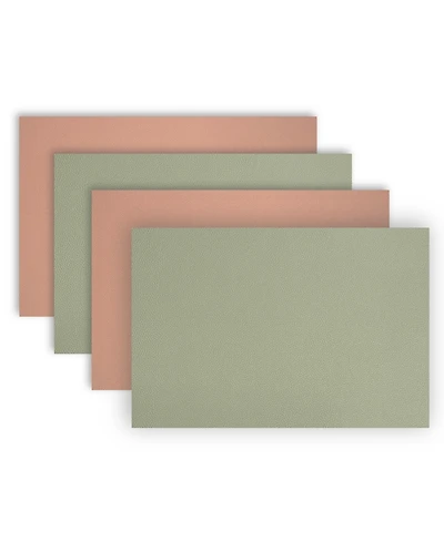 Dainty Home Pebbles Reversible Premium Faux Leather 12" x 18" Rectangular Placemats Set of 4