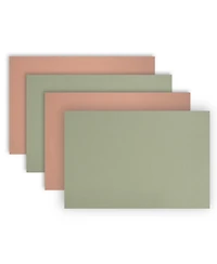 Dainty Home Pebbles Reversible Premium Faux Leather 12" x 18" Rectangular Placemats Set of 4