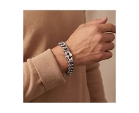 Rachel Glauber Unique Men's 14K Gold Plated Vine Enamel Detail Chain Bracelet