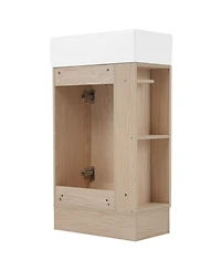 Midola 18.6" Bathroom Vanity with Sink, Bathroom Vanity Cabinet with Two-tier Shelf, Left or Right Orientation