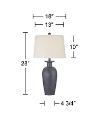 360 Lighting Glenwood 28" Tall Farmhouse Rustic Country Cottage 3-Way Table Lamps Set of 2 Living Room Bedroom Bedside Shade