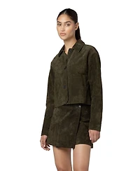 Blank Nyc Women's Spicy Herbs Collared Suede Jacket