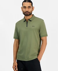 Hugo by Boss Men's Damolino Regular-Fit Quarter-Zip Polo Shirt