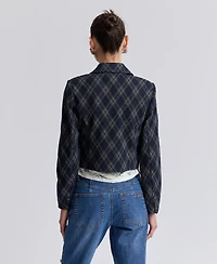 Avec Les Filles Women's Cropped Double-Breasted Blazer
