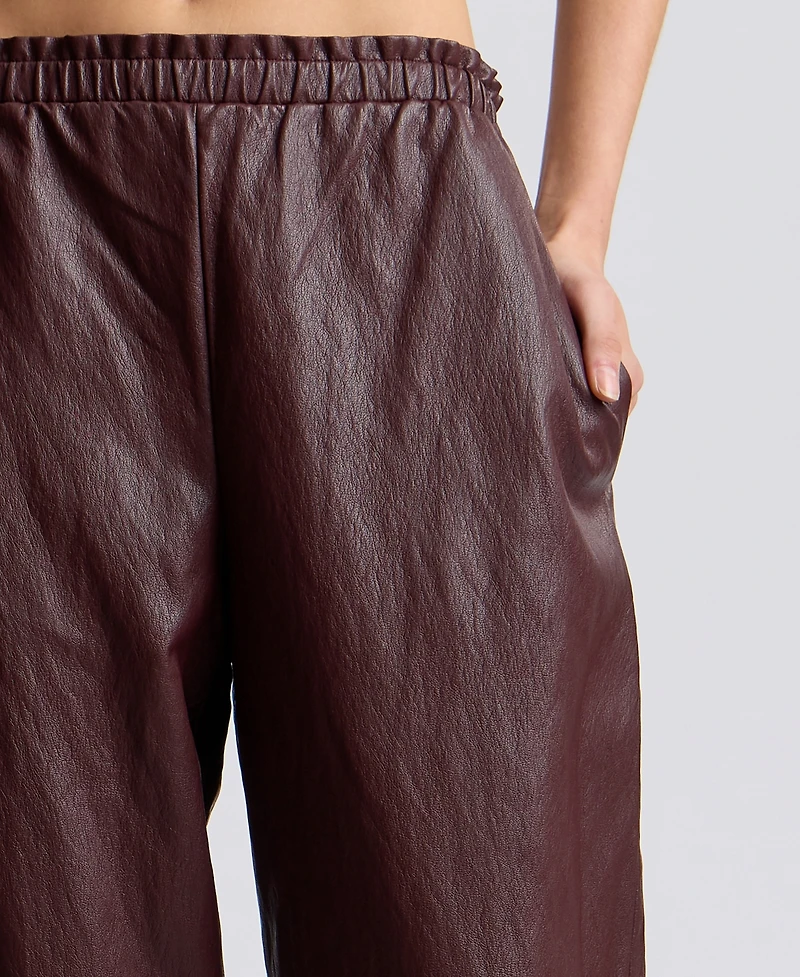Avec Les Filles Women's Elastic-Waist High-Rise Balloon Pants