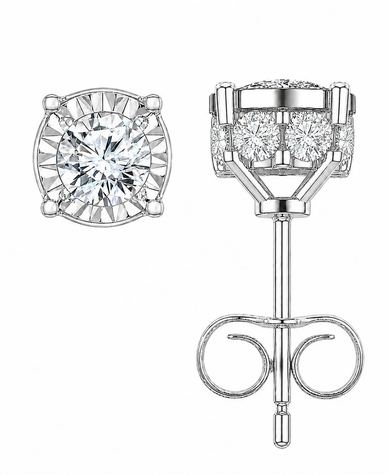 TruMiracle Diamond Stud Earrings (1 ct. t.w.) 10k White or Yellow Gold