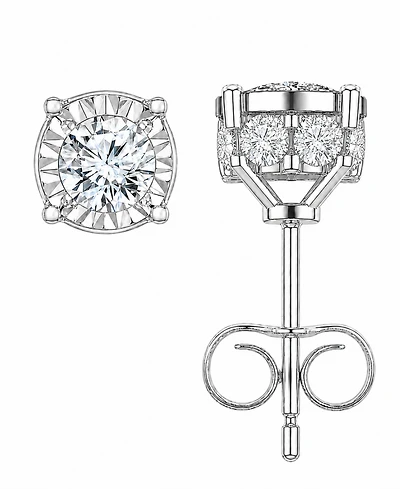 TruMiracle Diamond Stud Earrings (1 ct. t.w.) 10k White or Yellow Gold