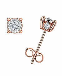 TruMiracle Diamond Stud Earrings (3/8 ct. t.w.) 10k White, Yellow or Rose Gold
