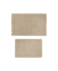 Lucky Brand Taylor Solid Waffle Weave 2-Piece Bath Rugs Set