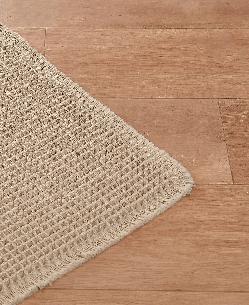 Lucky Brand Taylor Solid Waffle Weave 2-Piece Bath Rugs Set
