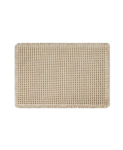 Lucky Brand Taylor Solid Waffle Weave Bath Rugs, 17" x 24"