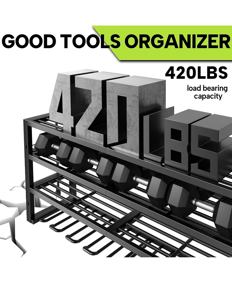 Xdovet Power Tool Organizer Wall Mount Charging Station Drill Holder Garage Rack