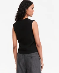 On 34th Women's V-Neck Button-Front Sweater Vest , Macy's Exclusive