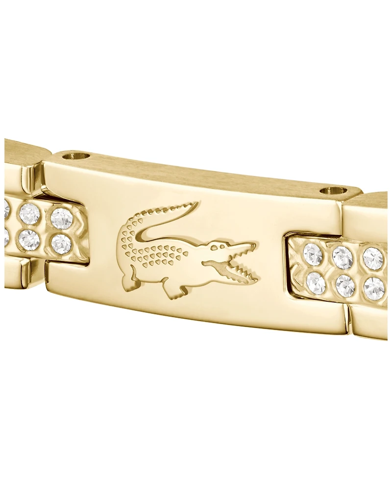 Lacoste Women's Metropole Gold-Tone Stainless Steel Crystals Bracelet