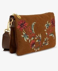 Style & Co Floral Embroidered Double-Compartment Crossbody Bag, Macy's Exclusive