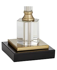 Vienna Full Spectrum Modern Table Lamps 38 1/2" Tall Set of 2 Glass Hexagonal Column Drum Shade for Bedroom Living Room Bedside