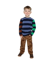 Deux par Little and Big Boy Large Striped Long Sleeve T-Shirt
