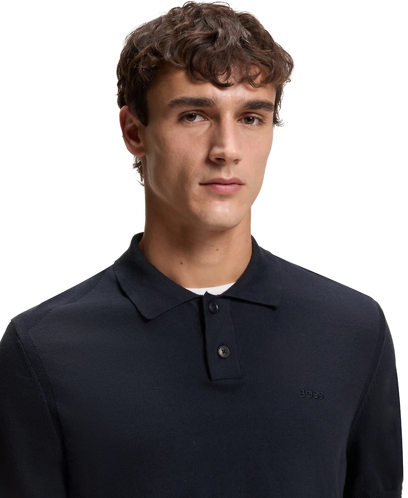 Boss by Hugo Boss Men's Embroidered Logo Short-Sleeved Polo Sweater