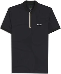 Boss by Hugo Men's Moisture Management Zip-Neck Slim-Fit Polo Shirt
