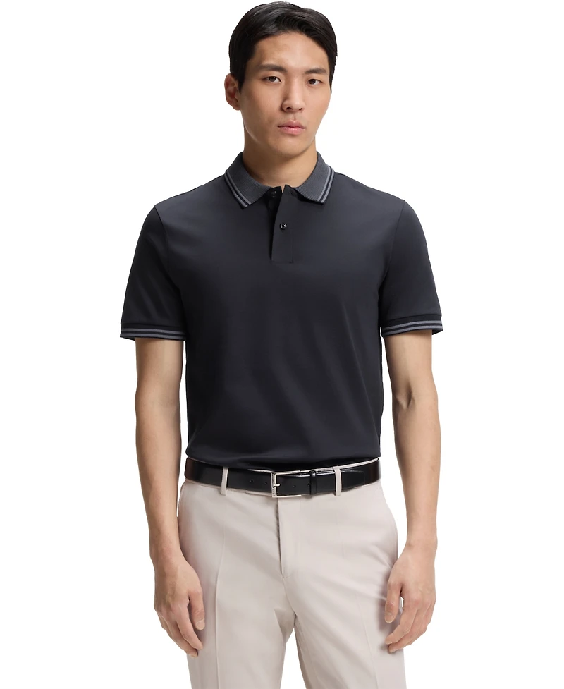 Boss by Hugo Men's Mercerized-Cotton Slim-Fit Polo Shirt