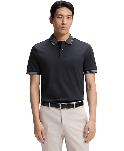 Boss by Hugo Men's Mercerized-Cotton Slim-Fit Polo Shirt