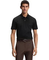 Boss by Hugo Men's Geometric Jacquard Cotton Polo Shirt