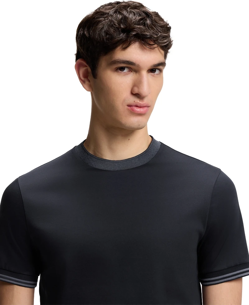 Boss by Hugo Men's Mercerized-Cotton Slim-Fit T-Shirt
