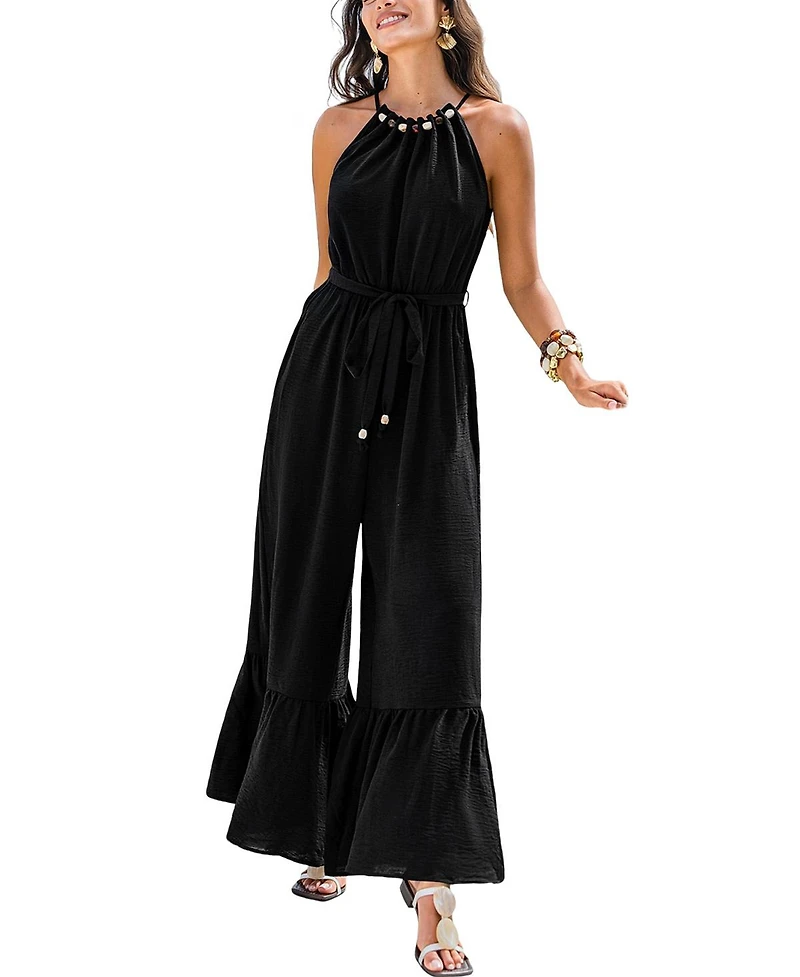 Cupshe Women's Good Weather Black Jumpsuit