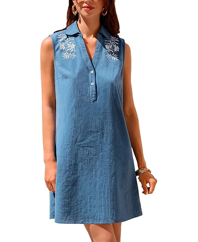 Cupshe Women's Long Journey Blue Mini Beach Dress