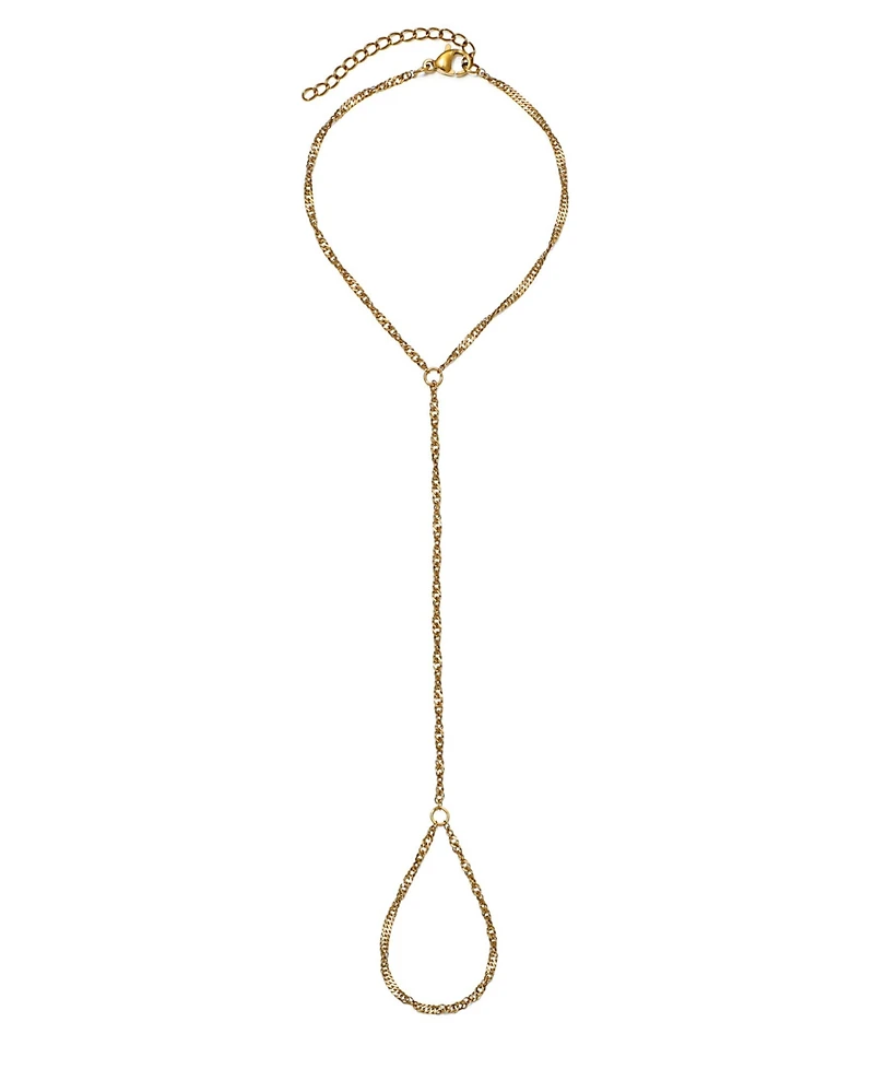 Adornia Tarnish Resistant Gold V Handchain