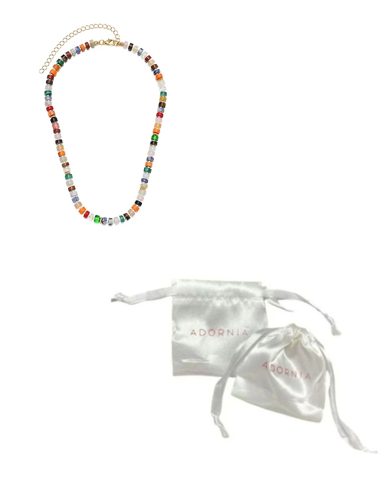 Adornia Rainbow Beaded Necklace